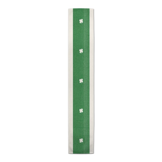 Clover Green Stripes Short 16" x 72" Cotton Twill Runner